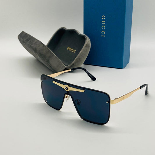 Dita Dark Blue Color Golden Frame Glass Man's Women's Sunglass Dt-246 Silver & Black Stick Gift Sunglass