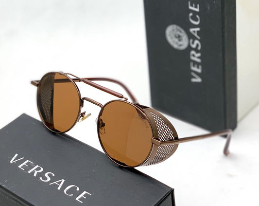 Versace Branded Brown Color Glass Men's Sunglass For Man Ver-874 Brown Stick Gift Sunglass