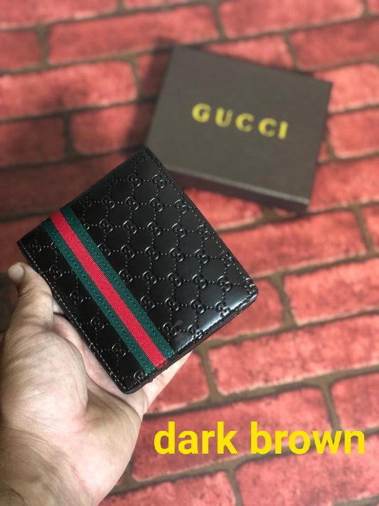 Gucci Made In Italy Black Color Men's Wallet For Man Black Small GG Leather Gift Wallet Gucci Design Print GC-B-199