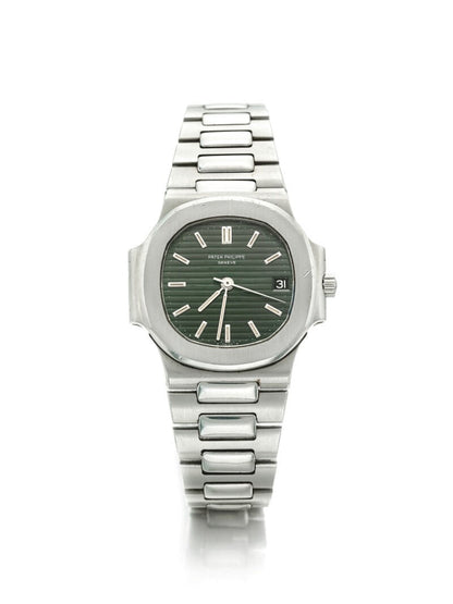 Patek Philippe Nautilus Mad Watch Quartz Movement Green Dial Dated Watch For Men's-Best Men's Collection PP-1728