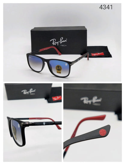 Rayban Brand New stylish Men's And Women's Sunglass Heavy Quality Black Frame With Blue Lences RB-SUN-04