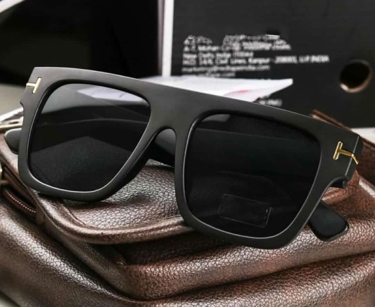 Tom Ford Branded Black Glass Matt Finish Men's Sunglass For Man TF-726-MATT Black Stick Frame Gift Sunglass