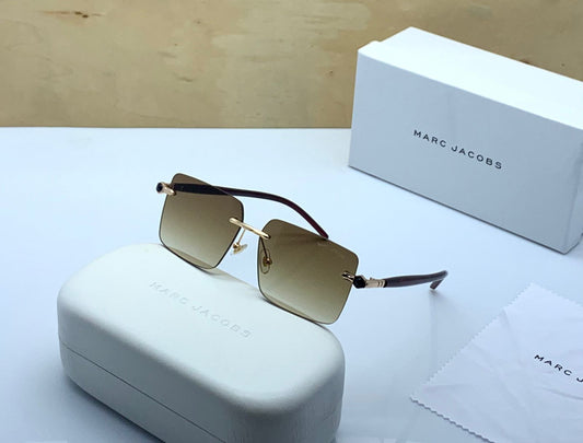 Marc Jacobs Latest Design Heavy Material Brown Square Rimless lens And Black Frame Sunglass With Black & Color Stick For Men's And Women's OR Girls MJ-902s_Best Stylist Sunglass