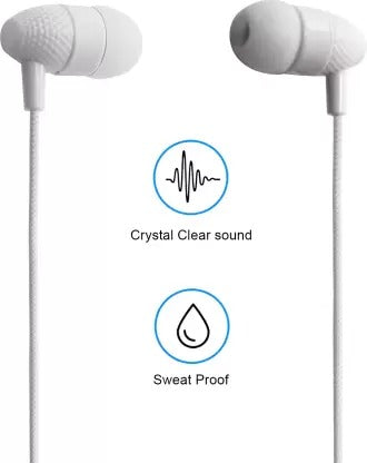 Universal Earphone - Wired Headset For Smart Phones With Crystal Clear Voice And Mic M-520-WHITE