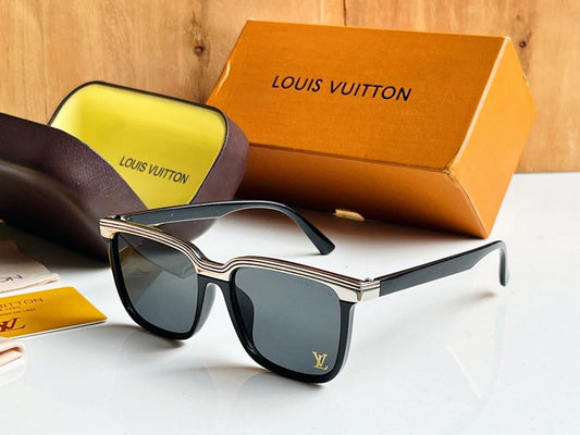 Louis Vuitton Branded Black Shade Glass Men's And Women's Sunglass For Man And Woman Or Girls LV-5822 Unisex Gift Sunglass