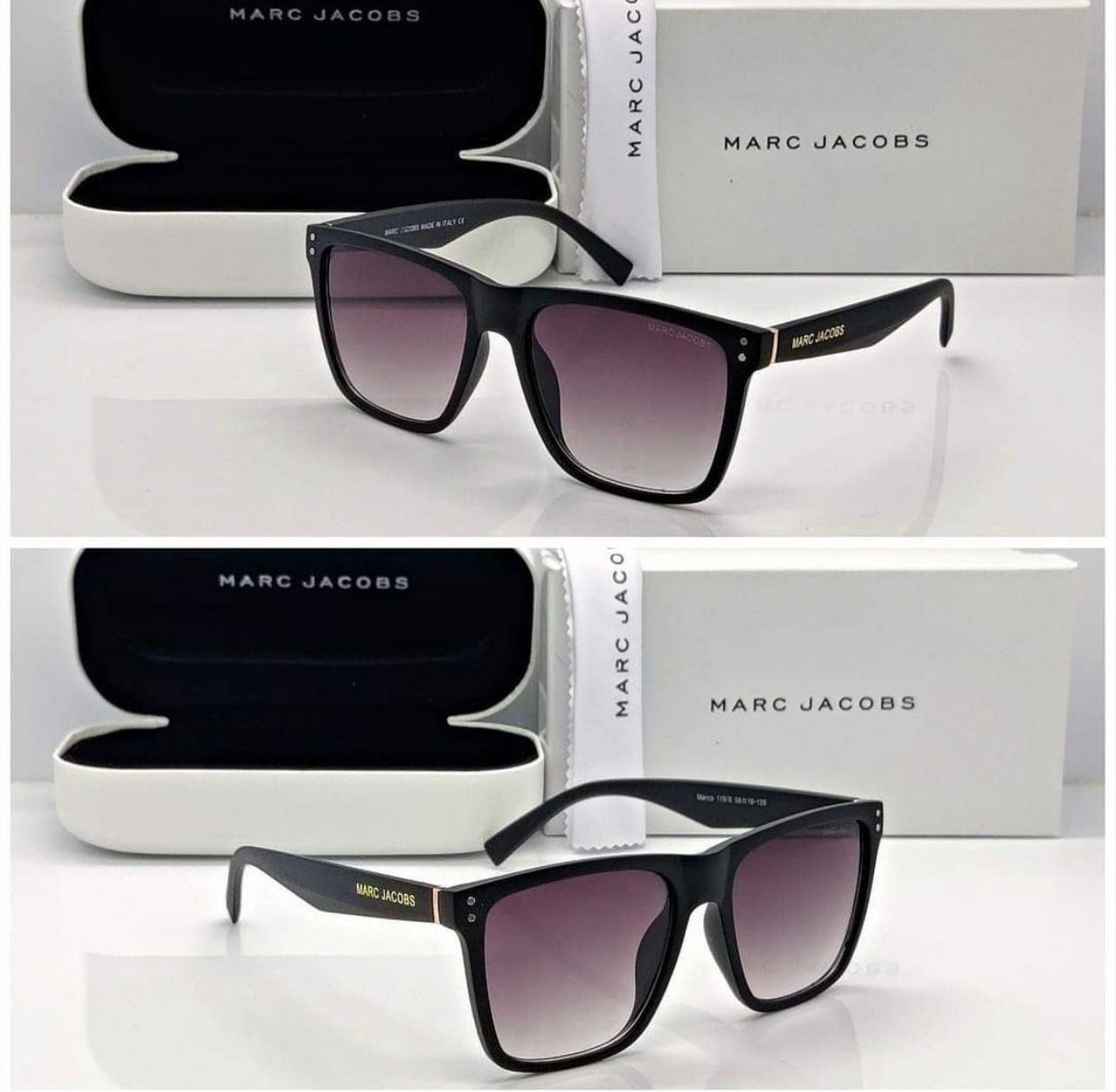 Marc Jacobs Branded Purple Glass Men's Women's Or Girl's Sunglass For Man MJ-9822 Black Frame With Bold Stick Sunglasses for Men's Women's Or Girls Also- Gift Sunglass