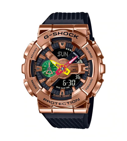 Casio G-Shock Analog-Digital Rui Hachimura Limited Edition Men's Watch Rose Gold Color Dial With Black Silicon Belt Men's Watch - GM-110RH-1A