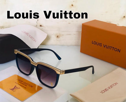 Louis Vuitton Branded Black Double Shade Glass Men's And Women's Sunglass For Man And Woman Or Girls LV-5821 Unisex Gift Sunglass