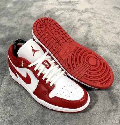 2020 New Air Jordan 1 Low Gym Red White Shoes For Men And Boys Basketball Shoes 553558-611