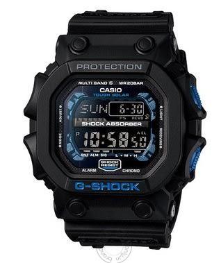 Casio G-Shock Analog Digital Black Belt Men's Watch For Man G-Shock: Gravity-Extra GXW-56E Black & Blue Color Dial Day And Date Gift Watch Shock