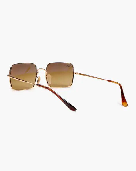 RayBan Rectangular Frame Sunglass With Brown Len's Sunglass For Men's Women's Or Girls Brown Glass And Gold Frame Sunglasses RB-8921 Unisex Sunglass