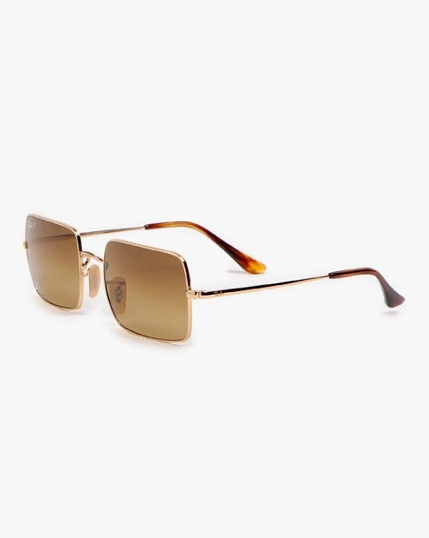 RayBan Rectangular Frame Sunglass With Brown Len's Sunglass For Men's Women's Or Girls Brown Glass And Gold Frame Sunglasses RB-8921 Unisex Sunglass