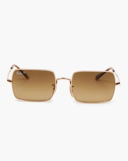 RayBan Rectangular Frame Sunglass With Brown Len's Sunglass For Men's Women's Or Girls Brown Glass And Gold Frame Sunglasses RB-8921 Unisex Sunglass