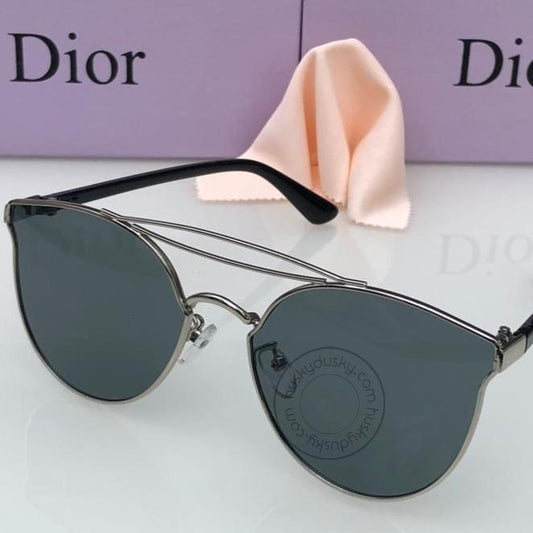New Dior Grey Black Color Glass Women's Sunglass for Woman or Girl DR-353 Black Stick Frame Gift Sunglass