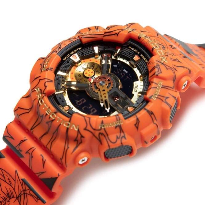 Casio G-Shock x Dragon Ball Z GA110 Analog-Digital Resin Watch For Man GA110JDB-1A4 Multi Color Dial Day And Date Gift Watch