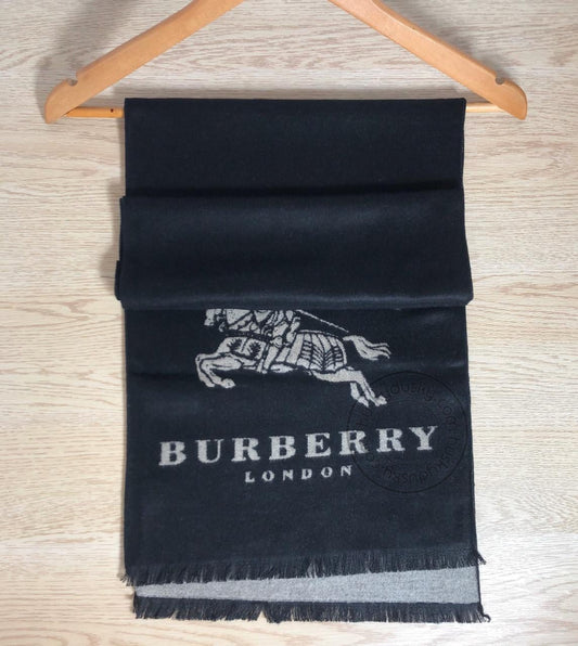 Burberry Branded Muffler Black for men or women unisex MUFFLER-BUR-01