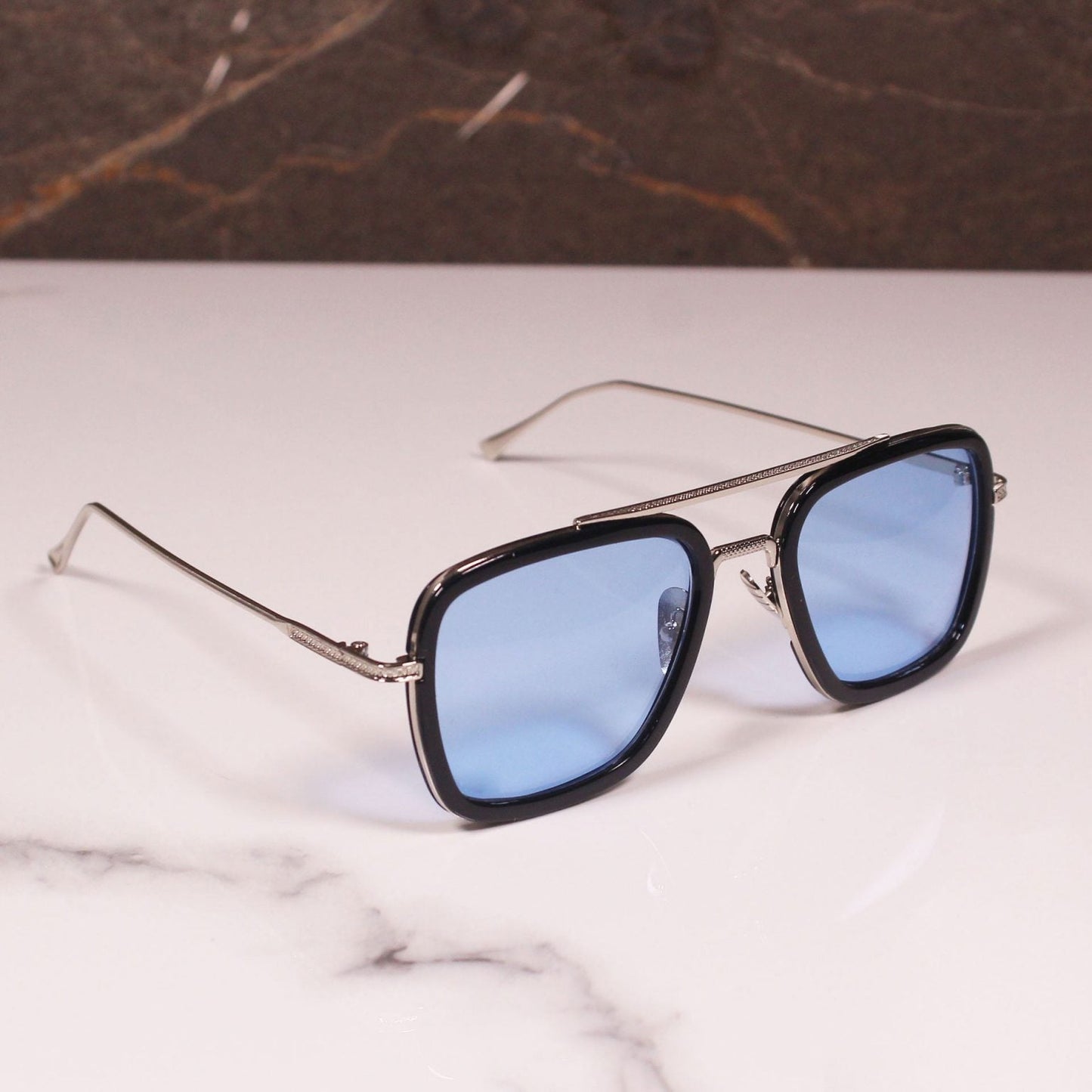 Dita Blue Color Black Frame Glass Man's Women's Sunglass Dt-235 Silver & Black Stick Gift Sunglass