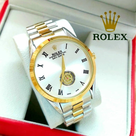 RLX Analog  Oyster Perpetual Milgauss Watch- White Color Dial Stainless Steel With Multicolor Color Watch For Men's -Best For Stylist Look- RLX-909