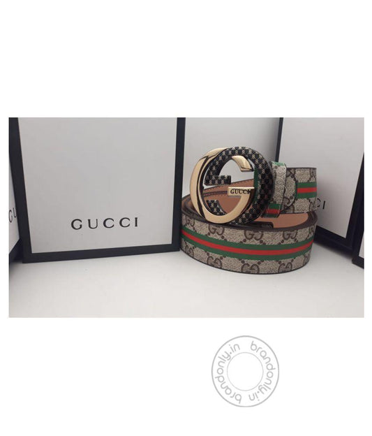 Gucci Multi Color RedLeather Men's Women's GC-GBM-01 Waist Belt for Man Woman or Girl Gold Black Circle GG Buckle Gift Belt