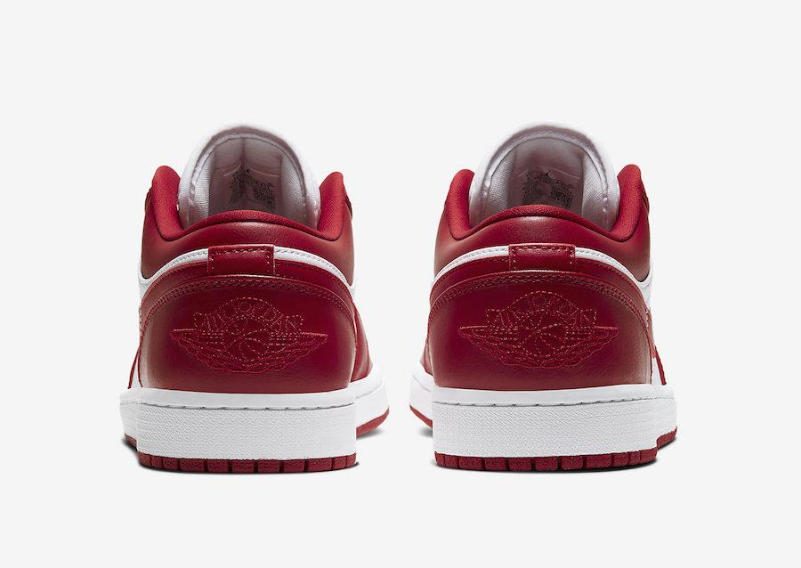 New Air Jordan 1 Low Gym Red White Shoes For Men And Boys Basketball Shoes 553558-611