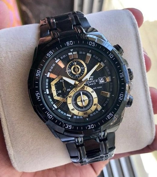 Edifice Watch Shells Casio Edifice Chronograph With Black Stainless steel Strap Men's Watch ...