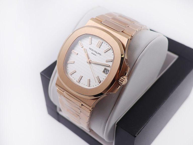 Patek Philippe Nautilus Mad Watch Qurtz Movement Rose Gold White Dated Watch For Men's-Best Men's Collection PK-5711R-001