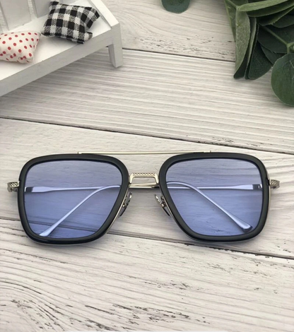 Dita Blue Color Black Frame Glass Man's Women's Sunglass Dt-235 Silver & Black Stick Gift Sunglass