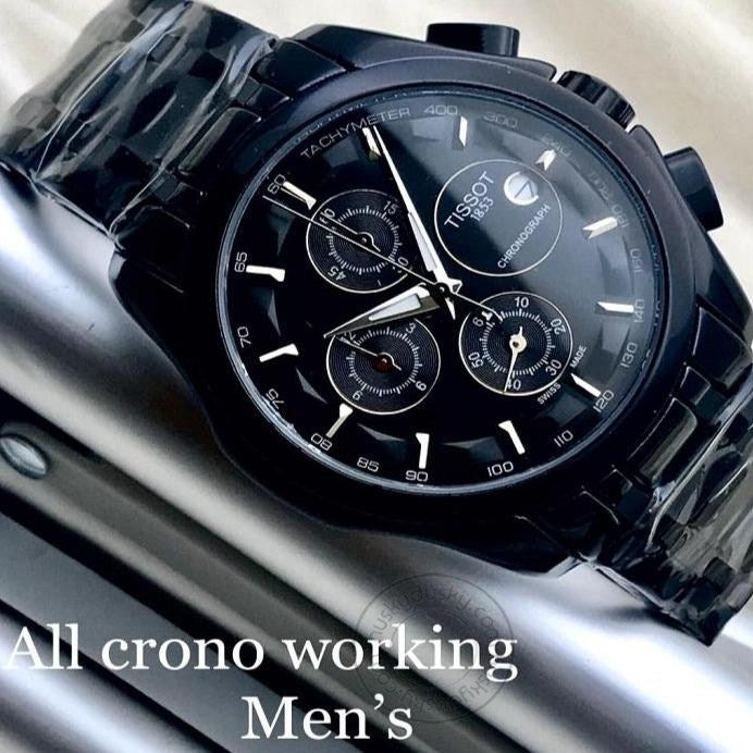 Tissot Ts-0165 Black Chronograph New Stylish Branded Men's Watch For Man Looks Good On Jacket for Man
