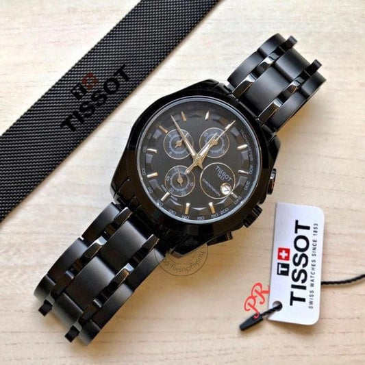 Tissot Ts-0165 Black Chronograph New Stylish Branded Men's Watch For Man Looks Good On Jacket for Man