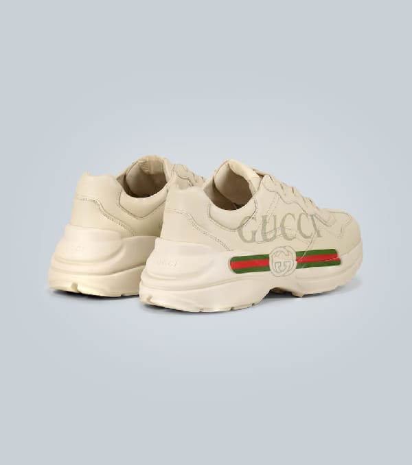 Gucci Rhyton Logo Leather Shoes For Man And Women 585089 DRW00 9522