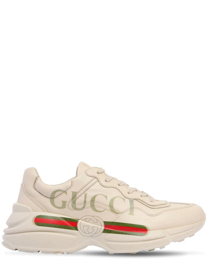 Gucci Rhyton Logo Leather Shoes For Man And Women 585089 DRW00 9522