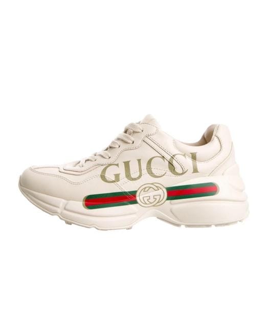 Gucci Rhyton Logo Leather Shoes For Man And Women 585089 DRW00 9522