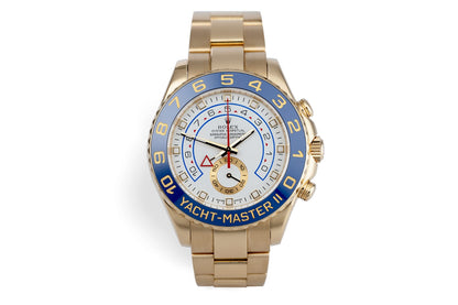 Rolex YACHT-MASTER II Golden Strap White Dial Automatic Men's Watch Regatta Timer RLX-116688