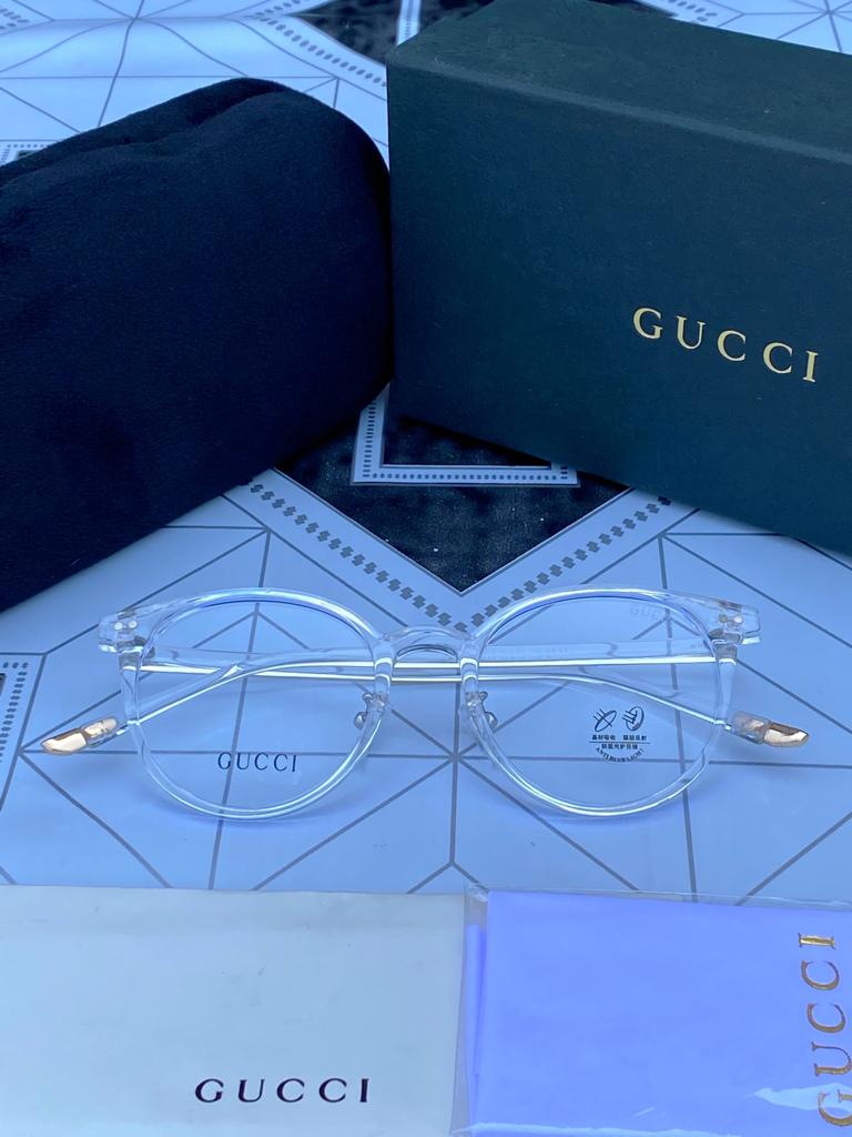 Gucci Branded Transparent Color Glass Men's Women's Sunglass GU-475 Gift Sunglass