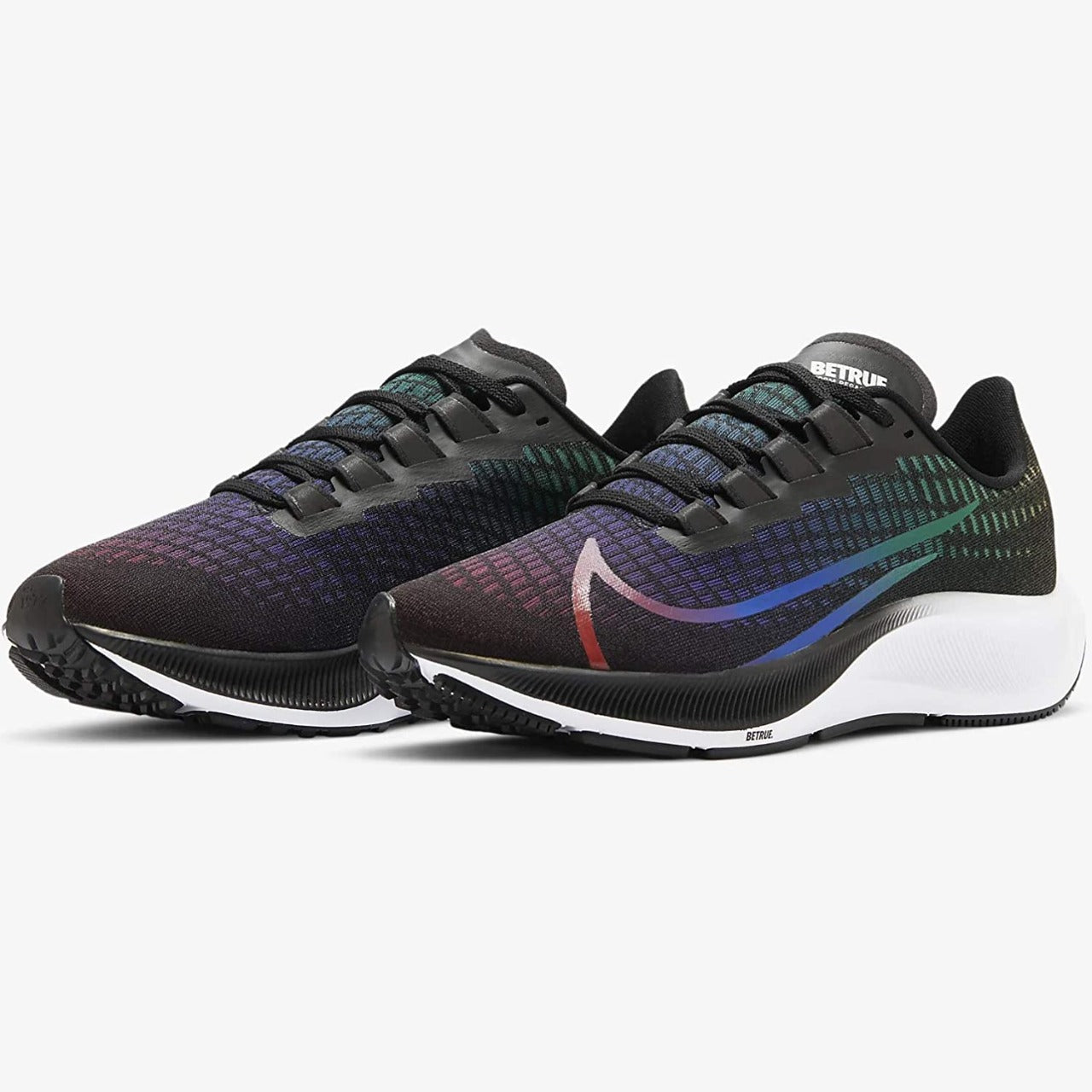 Nike Air Zoom Pegasus 37 Be True Black White Multi-Color Shoes For Man And Women CV0266-001