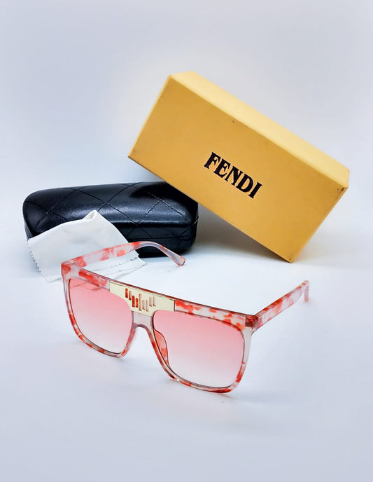 Fendi Branded Men's Sunglass For Men's Red Shade Sunglass With Red & White Stick FN-766 For Man