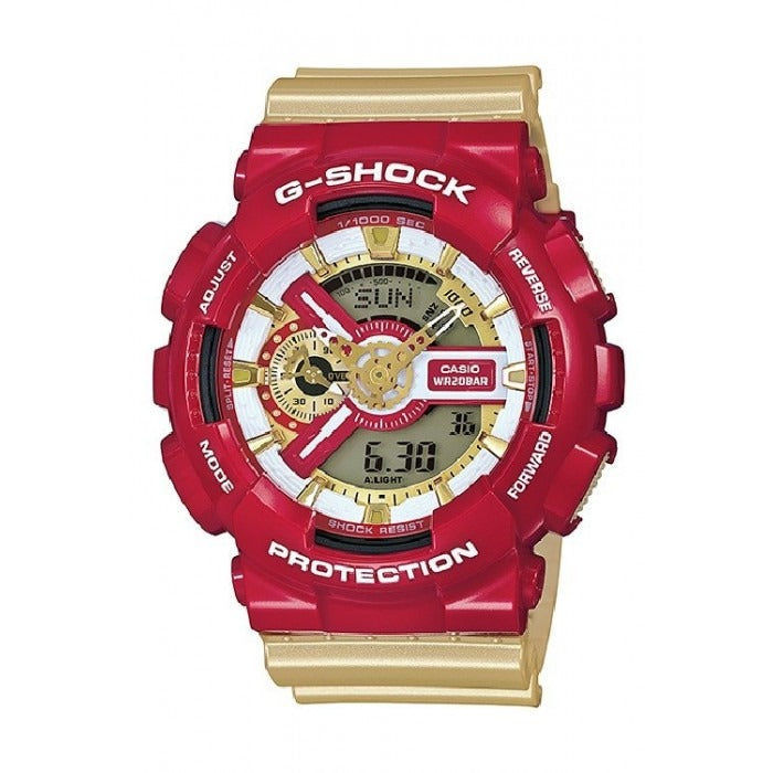 Casio G-SHOCK Watch Golden Dial Red Case Men's watch GA-110CS-4A