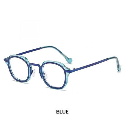 Gucci Branded Transparent Glass Round Frame Sunglasses For Woman Or Girl GU-804 With Metal Blue Frame & Blue Stick- Best Gift Sunglass