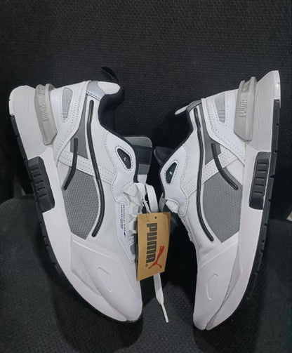 Puma Mirage Tech Core White Grey Violet Shoes For Men And Women 381119-02