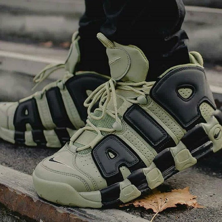 Nike Air More Uptempo Dark Stucco Black Color Shoes For Boys And Girls 415082-007