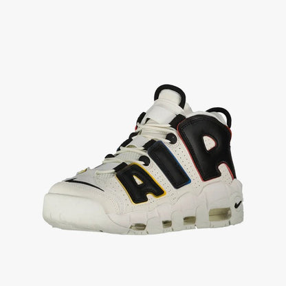 Nike Air More Uptempo Trading Cards Sail Black Team Orange Color Shoes For Boys And Girls DM1297-100