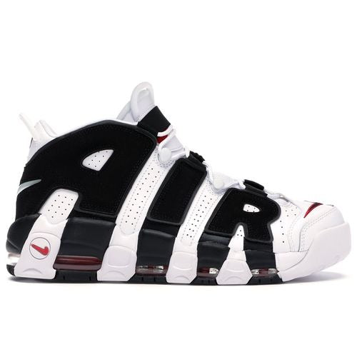 Nike Air More Uptempo White Black University Red Color Shoes For Boys And Girls 415082-105