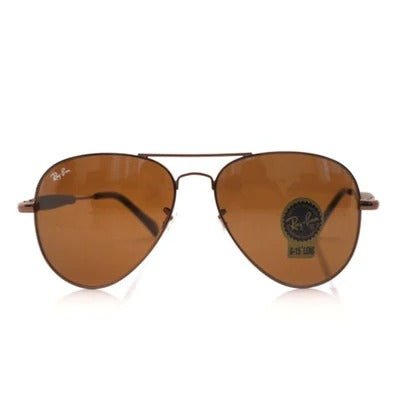 Rayban Stylish Brown Glass Men's And Women's Sunglass Heavy Quality Black Color Stick RB-3517