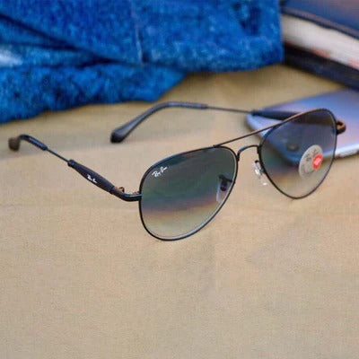 Rayban Stylish Black Glass Men's And Women's Sunglass Heavy Quality Black Color Stick RB-3518