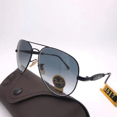 Rayban Stylish Black Glass Men's And Women's Sunglass Heavy Quality Black Color Stick RB-3518