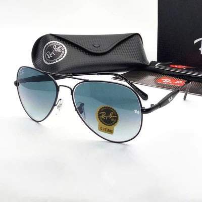 Rayban Stylish Black Glass Men's And Women's Sunglass Heavy Quality Black Color Stick RB-3518