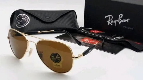 Rayban Stylish Brown Glass Men's And Women's Sunglass Heavy Quality Multi Color Stick RB-3485