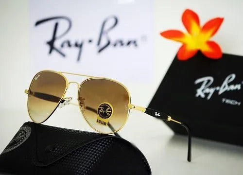 Rayban Stylish Brown Glass Men's And Women's Sunglass Heavy Quality Multi Color Stick RB-3485