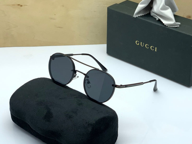 Gucci Black lens Sunglass for Man Woman's or Girl GU-20222 Black Stick Frame Gift Sunglass