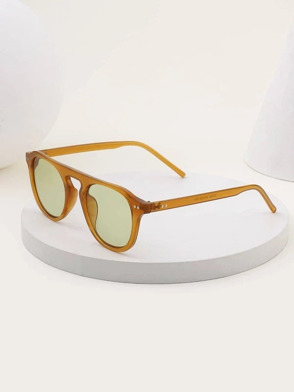 Marc Jacobs Branded Transparent Glass Men's And Women's Sunglass MJ-2438 Brown Color Frame Gift Sunglass